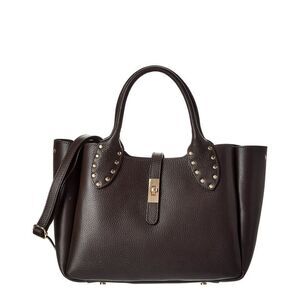 Isabella Rossetti Keira27 Studded Handle Leather Tote, Brown